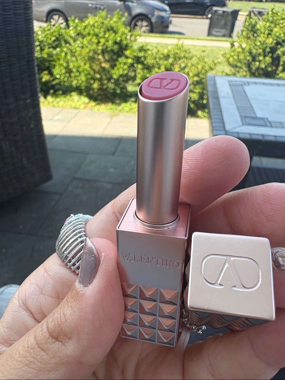 2  of them !!!!!Valentino Rose Gold Case with Pink Coral Lipstick